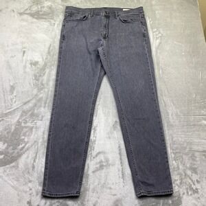 rag bone Jeans Mens 36W 32L Fit 2 Slim Gray Denim Pants Grunge Preppy Western